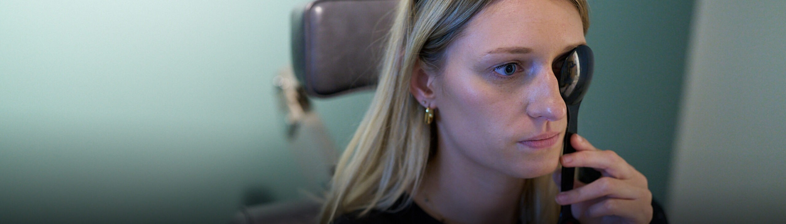 Female patient being examined at NECO Center for Eye Care - Commonwealth