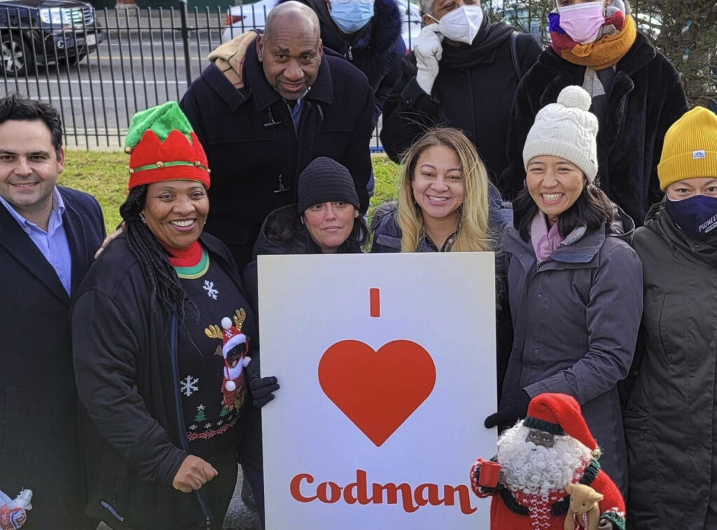 Mayor Michelle Wu and staff from Codman Square Health Center