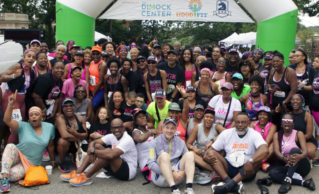 Staff from The Dimock Center about to run a race